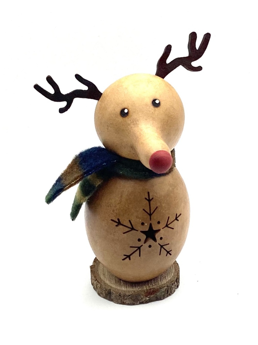 Little Reindeer Gourd Approximately 4 1/2” Tall. NWT